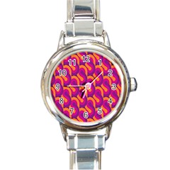 Retro-pattern Round Italian Charm Watch by nateshop