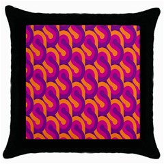 Retro-pattern Throw Pillow Case (Black)