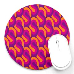 Retro-pattern Round Mousepads by nateshop