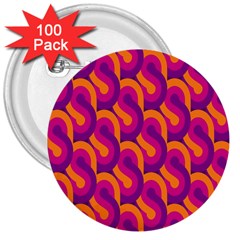 Retro-pattern 3  Buttons (100 Pack)  by nateshop