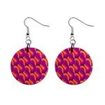 Retro-pattern Mini Button Earrings Front