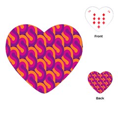 Retro-pattern Playing Cards Single Design (heart) by nateshop