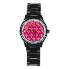 Retro-pattern Stainless Steel Round Watch by nateshop