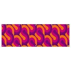 Retro-pattern Banner And Sign 12  X 4 