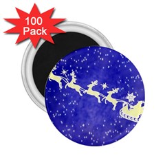 Santa-claus-with-reindeer 2 25  Magnets (100 Pack)  by nateshop