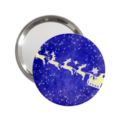 Santa-claus-with-reindeer 2 25  Handbag Mirrors by nateshop