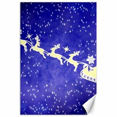 Santa-claus-with-reindeer Canvas 20  X 30  by nateshop