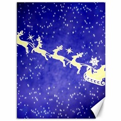 Santa-claus-with-reindeer Canvas 36  X 48  by nateshop