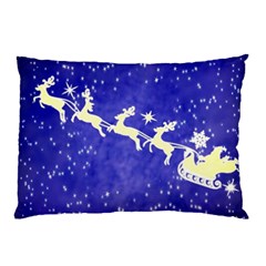 Santa-claus-with-reindeer Pillow Case by nateshop