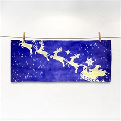 Santa-claus-with-reindeer Hand Towel by nateshop