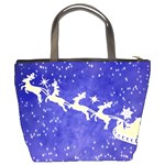 Santa-claus-with-reindeer Bucket Bag Back