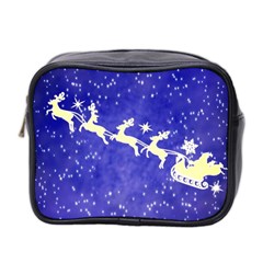 Santa-claus-with-reindeer Mini Toiletries Bag (two Sides) by nateshop