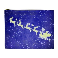 Santa-claus-with-reindeer Cosmetic Bag (xl) by nateshop