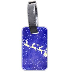 Santa-claus-with-reindeer Luggage Tag (two Sides) by nateshop