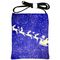 Santa-claus-with-reindeer Shoulder Sling Bag by nateshop