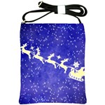 Santa-claus-with-reindeer Shoulder Sling Bag Front