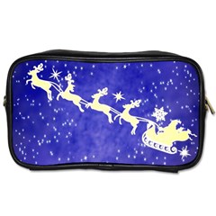 Santa-claus-with-reindeer Toiletries Bag (one Side) by nateshop