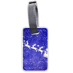 Santa-claus-with-reindeer Luggage Tag (one Side) by nateshop