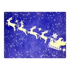 Santa-claus-with-reindeer Double Sided Flano Blanket (mini)  by nateshop