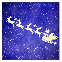 Santa-claus-with-reindeer Square Satin Scarf (36  X 36 ) by nateshop