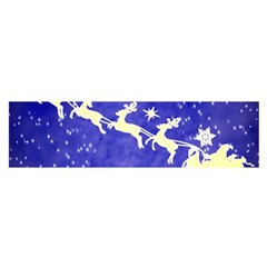 Santa-claus-with-reindeer Oblong Satin Scarf (16  X 60 ) by nateshop