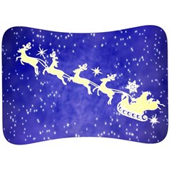 Santa-claus-with-reindeer Velour Seat Head Rest Cushion