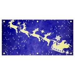 Santa-claus-with-reindeer Banner And Sign 4  X 2  by nateshop