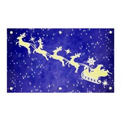 Santa-claus-with-reindeer Banner And Sign 5  X 3 