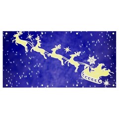 Santa-claus-with-reindeer Banner And Sign 8  X 4  by nateshop