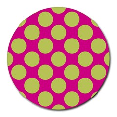 Seamless, Polkadot Round Mousepads by nateshop