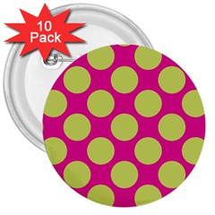 Seamless, Polkadot 3  Buttons (10 Pack)  by nateshop