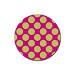 Seamless, Polkadot Rubber Coaster (Round) Front