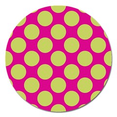 Seamless, Polkadot Magnet 5  (round) by nateshop