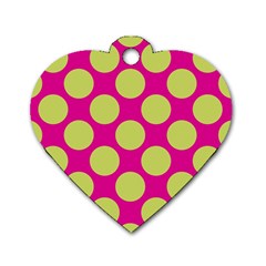 Seamless, Polkadot Dog Tag Heart (one Side) by nateshop