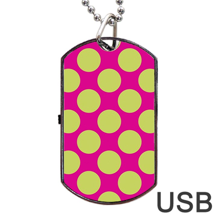 Seamless, Polkadot Dog Tag USB Flash (One Side)