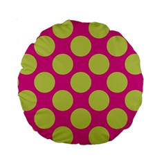 Seamless, Polkadot Standard 15  Premium Round Cushions by nateshop