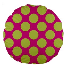 Seamless, Polkadot Large 18  Premium Round Cushions by nateshop