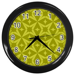 Seamless-pattern Wall Clock (black) by nateshop