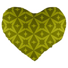 Seamless-pattern Large 19  Premium Flano Heart Shape Cushions by nateshop