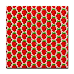 Strawberries Tile Coaster by nateshop