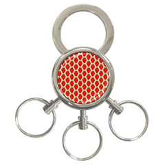 Strawberries 3-Ring Key Chain