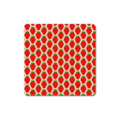 Strawberries Square Magnet