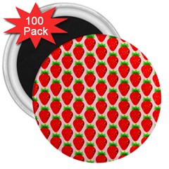 Strawberries 3  Magnets (100 Pack) by nateshop