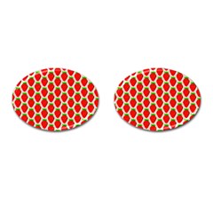 Strawberries Cufflinks (oval) by nateshop