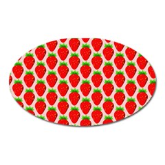 Strawberries Oval Magnet by nateshop