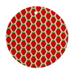 Strawberries Round Ornament (Two Sides) Front