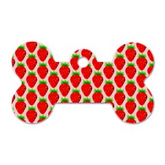 Strawberries Dog Tag Bone (one Side) by nateshop