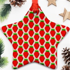 Strawberries Star Ornament (two Sides) by nateshop