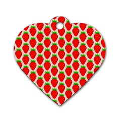 Strawberries Dog Tag Heart (one Side) by nateshop