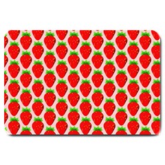 Strawberries Large Doormat  by nateshop